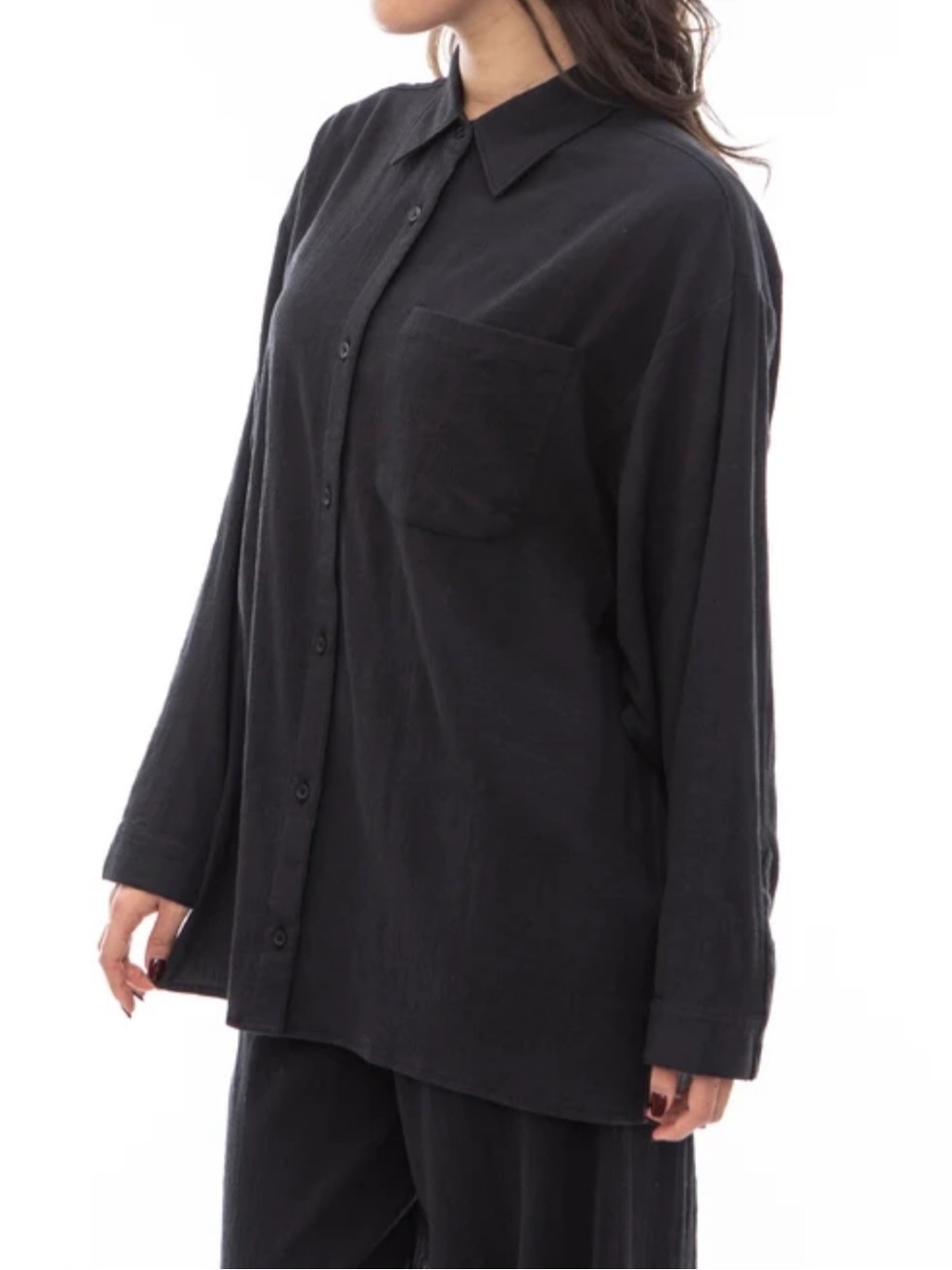 RVCA Gimme Coverup Long-Sleeve Shirt in Black